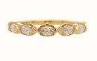 18K Yellow Gold Marquise Cut Diamond Band