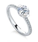 'Cava Pave' Solitaire Engagement Ring