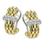 Mixed Metal Diamond Earrings