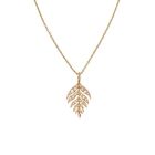 Feuille Small White Diamond Necklace