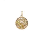 Confetti Small Disc Multi-Color Diamond Pendant