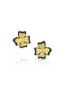 Two Tone Flower Stud Earrings