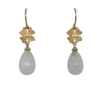Moonstone Flower Drop Earrings