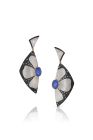 Cabochon Kyanite & Diamond Earrings