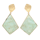 Chrysoprase & Diamond Earrings