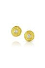 18K Diamond Swirl Stud Earring