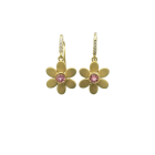 Pink Tourmaline & Diamond Flower Earrings