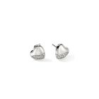 Pebble Heart Stud Earring
