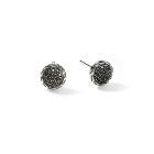 Black Sapphire Stud Earrings