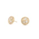 'Boulder' Dancing Diamond Round Stud Earrings