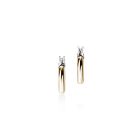 Mixed Metal Crossover Hoop Earrings
