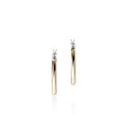 Mixed Metal Hoop Earring