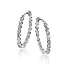18K Diamond Hoop Earrings