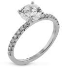 18K White Gold Semi-Mount Engagement Ring