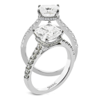 18K White Gold Semi-Mount Engagement Ring