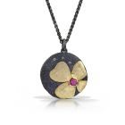 18K Diamond & Sapphire Pendant