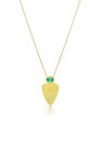 18K Emerald and Diamond "Shield" Pendant 