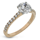 18K Yellow Gold Semi-Mount Engagement Ring