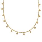 Rolo Mini Hammered Disc Station Necklace
