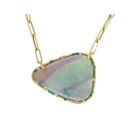 Opal, Emerald, & Diamond Necklace