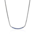 Blue Sapphire Pave Necklace