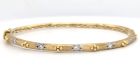Provence Beaded Quad Diamond Brushed Bangle
