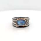 Striped Cigar Moonstone Ring