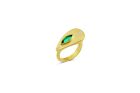18K Emerald & Diamond Ring