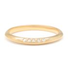 Knife Edge Band with Diamond Cluster