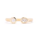 Open 'Boulder' Double Diamond Ring