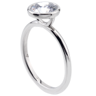 Platinum Bezel Set Engagement Ring