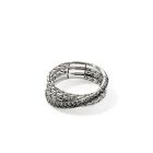 Black Sapphire Crossover Ring