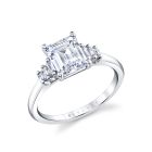 Emerald Cut Seven Stone Engagement Ring