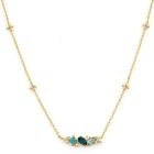Provence Princess Stone Necklace with Blue Topaz Elements