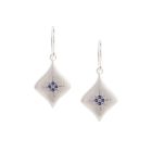 Silver Night Sapphire Earrings