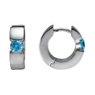 Blue Topaz Hoop Earrings