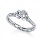 'Oronsay' Round Pave Engagement Ring