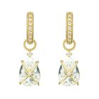 Tiny CrissCross Wrapped Pear Stone Earring Charms