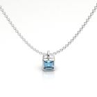 Blue Topaz "Cube" Pendant