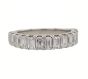 Platinum Emerald Cut Diamond Band