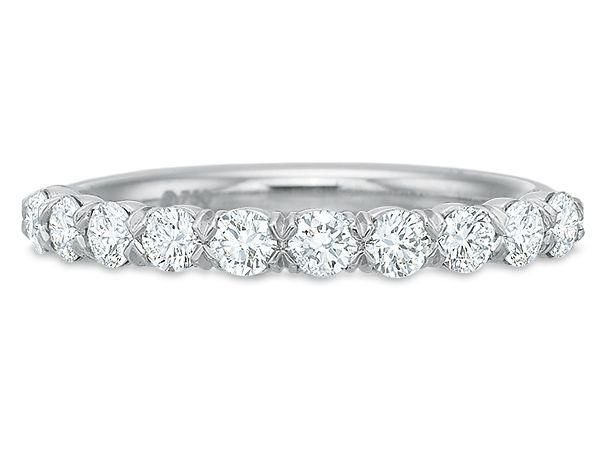 18K White Gold Flush Fit Diamond Band