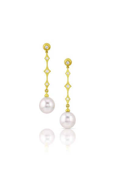 18K South Sea Pearl Drop Earrings