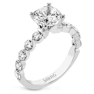 18K White Gold Semi-Mount Engagement Ring