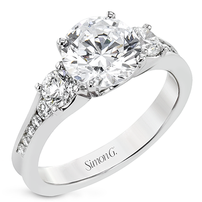 18K White Gold Semi-Mount Engagement Ring