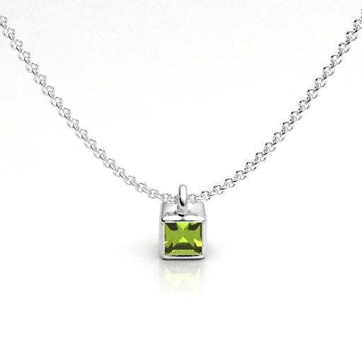 Peridot "Cube" Pendant