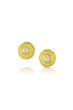 18K Diamond Swirl Stud Earring