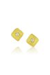 18K Square Spiral Stud Earrings