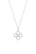 Open Flower Platinum Pendant With Diamond