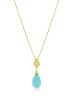 Turquoise Drop Gold Pendant
