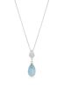 Aquamarine Drop Platinum Pendant